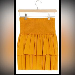 Anthropologie Saturday Sunday Bailee Smocked Skirt Size Medium